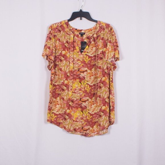 NWT TORRID Rayon Crepe Tie Flutter Sleeve Peasant Top Size 5X - Picture 6 of 8